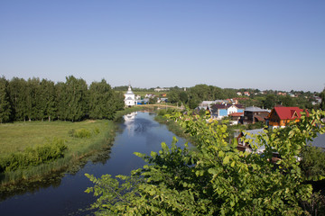 Fototapeta na wymiar Summer city landscape in Suzdal Russia