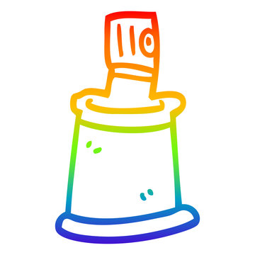 recommend clip art: rainbow gradient line drawing cartoon aerosol spray can