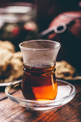 Armudu glass with black tea