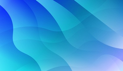 Abstract Wavy Background. For Futuristic Ad, Booklets. Vector Illustration with Color Gradient.