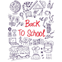 back to school, doodle sketch