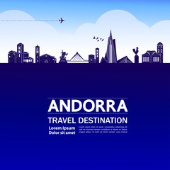 Andorra travel destination grand vector illustration.