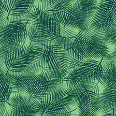seamless pattern palm leave green colour