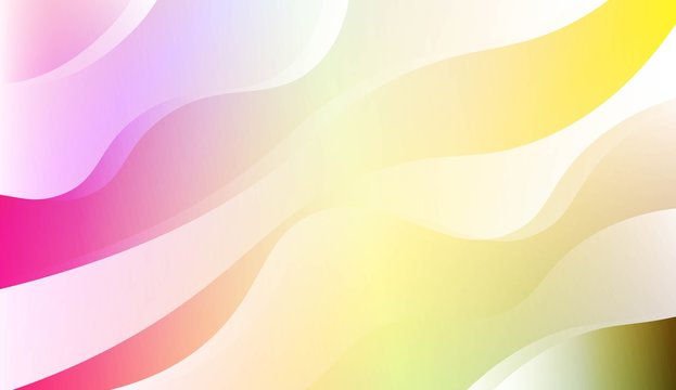 Abstract Shiny Waves. For Your Design Ad, Banner, Cover Page. Vector Illustration with Color Gradient.