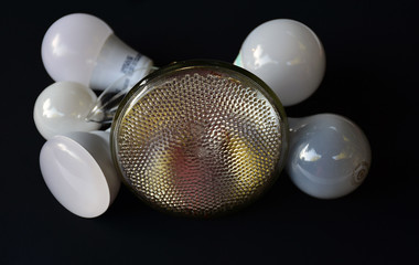 Fototapeta premium Varouis size and types of light bulbs