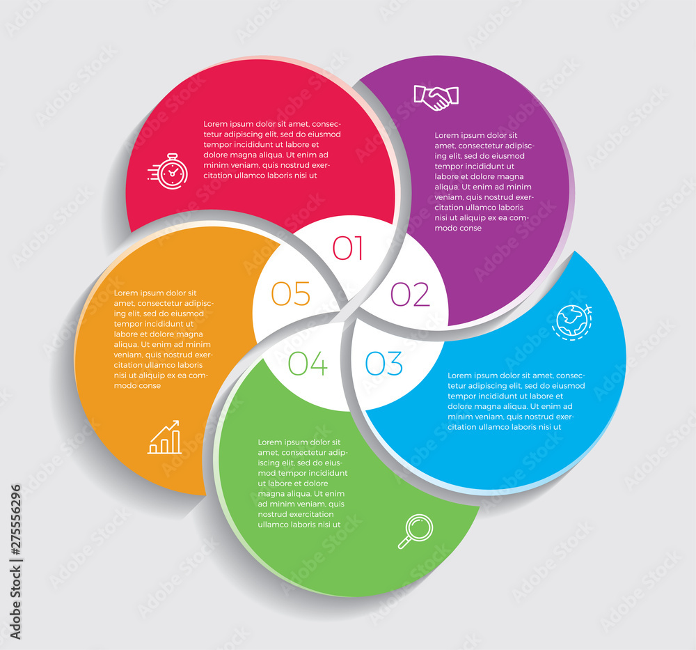 Fototapete infographic design vector and marketing icons can be used for workflow layout, diagram, annual repor