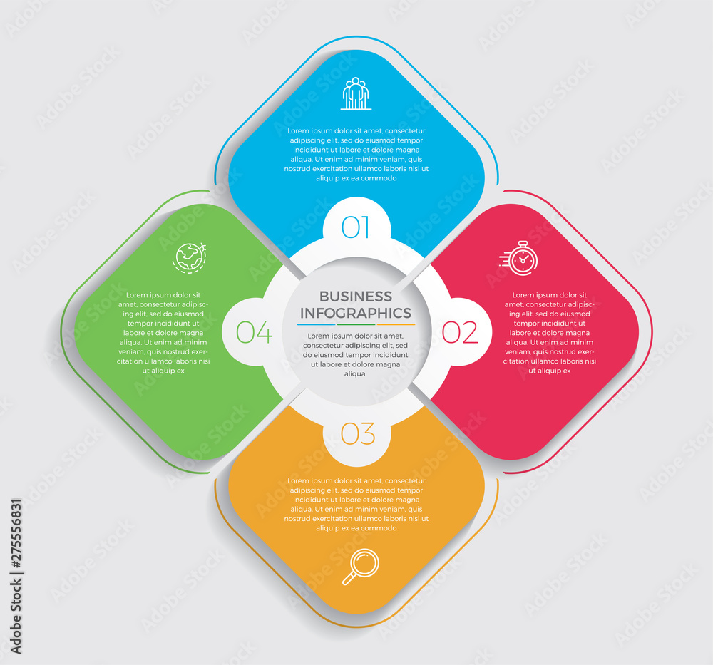 Aufkleber infographic design vector and marketing icons can be used for workflow layout, diagram, annual repor