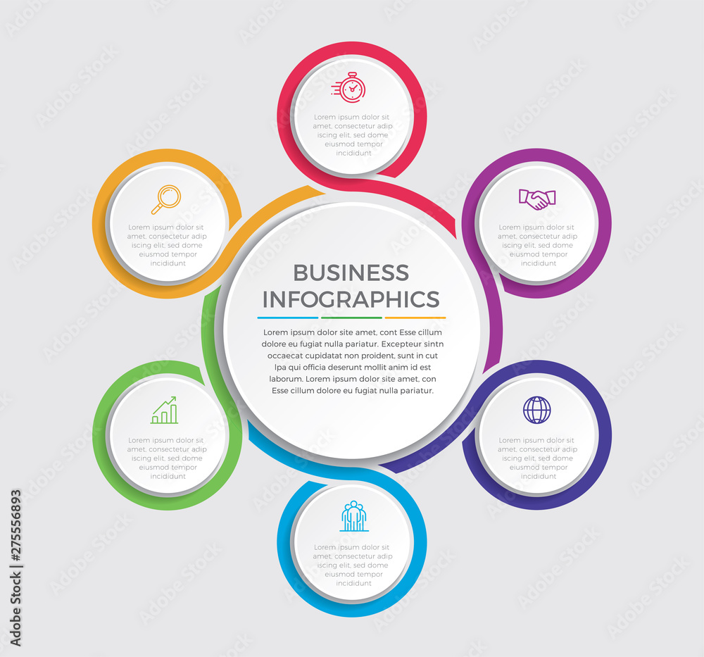 Aufkleber infographic design vector and marketing icons can be used for workflow layout, diagram, annual repor