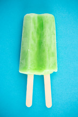 Popsicle on a Blue Background