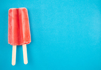 Popsicle on a Blue Background