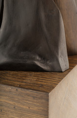 Four old wooden boards isolated on a white background. Old Wood plank