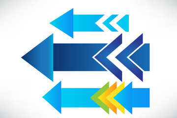 Blue arrows infografic set icons image vector design