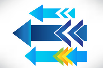 Blue arrows infografic set icons image vector design