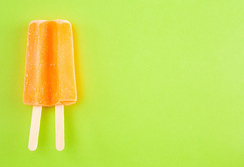 Popsicle on a Bright Green Background
