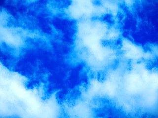 Bright colors, partial clouds