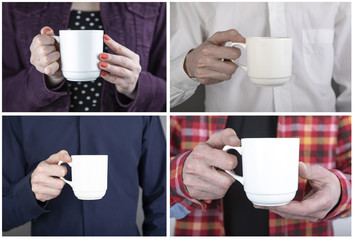 Hands holding cup or mug