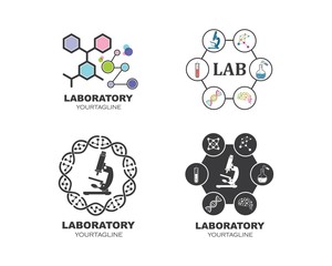 laboratory icon logo vector illustration design