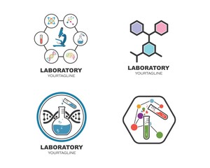 laboratory icon logo vector illustration design