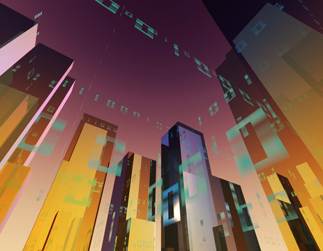 Future digital technology, network communication data and urban network