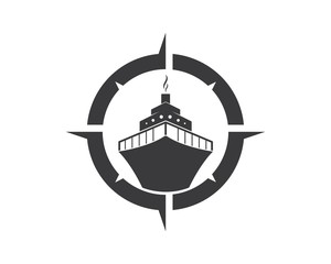 cruise ship Logo Template vector icon illustration