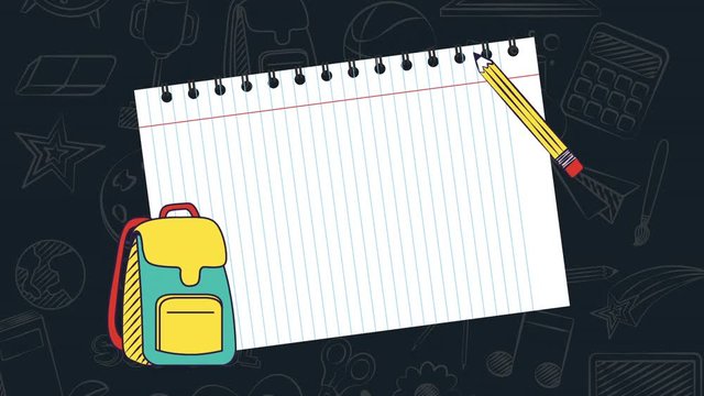 Back to school video animation
