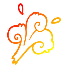 warm gradient line drawing cartoon water waves