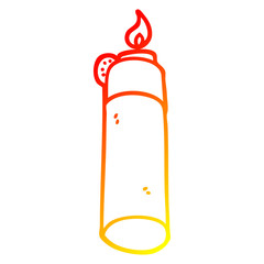 warm gradient line drawing cartoon cigarette lighter