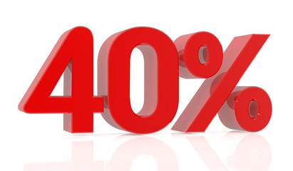 Fourty percent 3D rendering