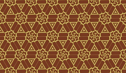 Obraz premium Modern elegant background Triangles, lines.. For your design. Brown color. Vector seamless pattern in geometric style.