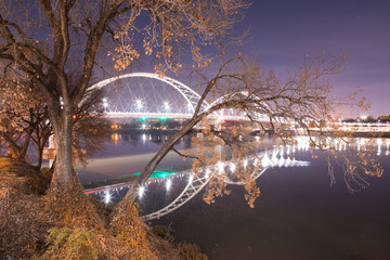 Broadway Bridge Night Lights Arkansas