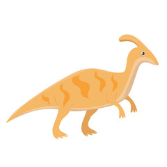 Parasaurolophus dinosaur. Vector illustration isolated on white background.