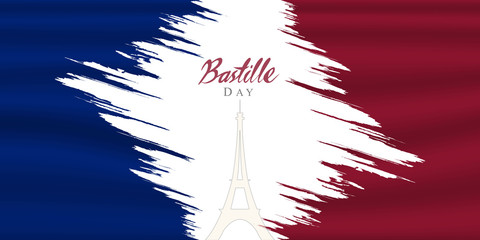 bastille day, card, banner or poster for the French National Day, 14th of July