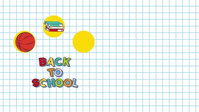 Back to school video animation