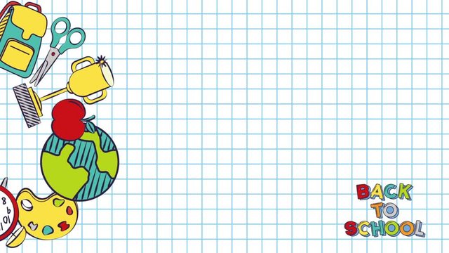 Back to school video animation