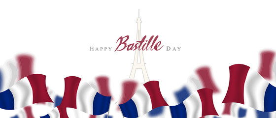 bastille day, card, banner or poster for the French National Day, 14th of July