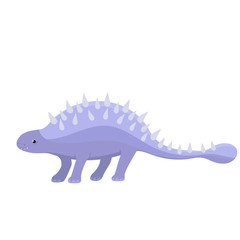 Ankylosaurus dinosaur. Vector graphics in cartoon style. Isolate on white background.