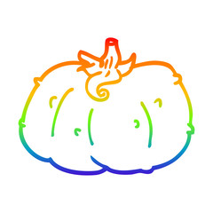 rainbow gradient line drawing cartoon winter squash