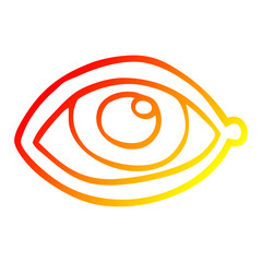 warm gradient line drawing cartoon human eye