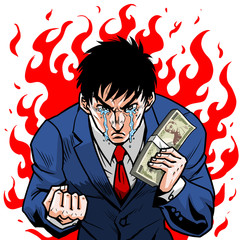 札束熱血ビジネスマン