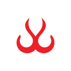 letter w fire design hot logo vector