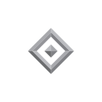 square 3d gradient symbol decoration logo vector