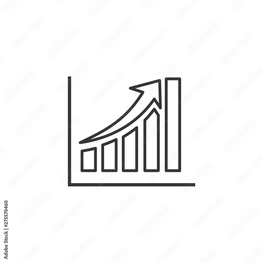 Aufkleber Growth graph icon template black color editable. Growth graph symbol vector sign isolated on white background. Flash logo vector illustration for graphic and web design.