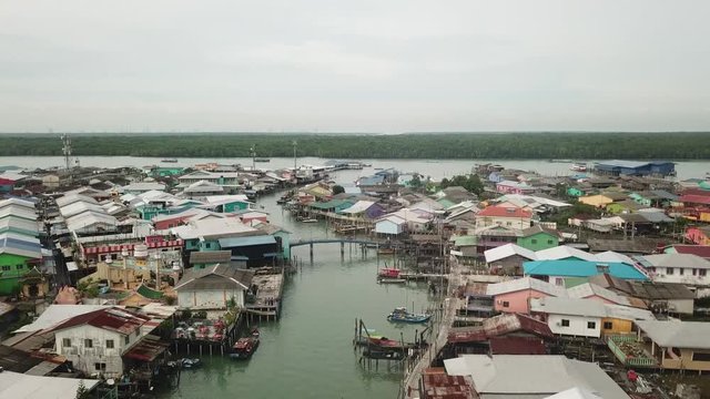 drone view of pulau ketam , malaysia