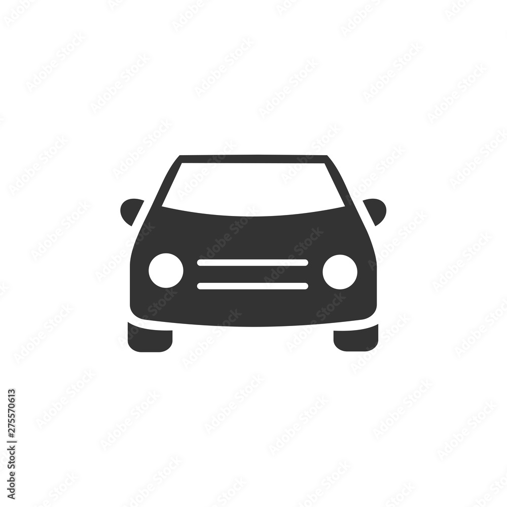 Aufkleber car. monochrome icon template black color editable. car symbol vector sign isolated on white backgro
