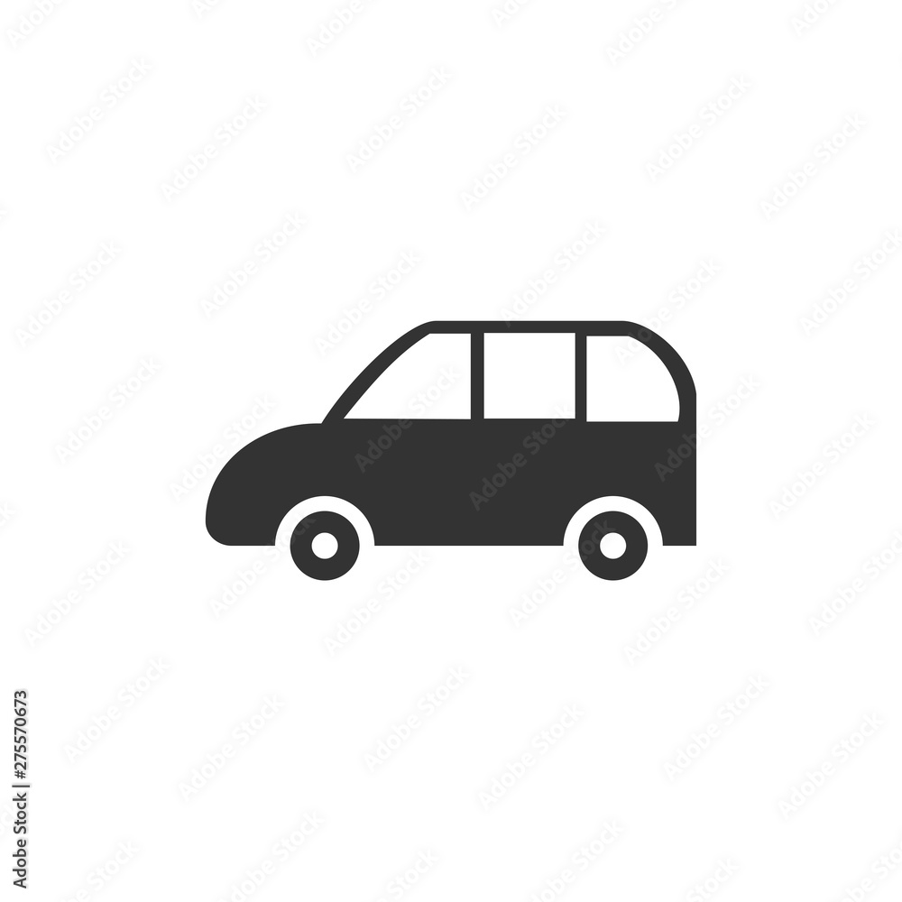Aufkleber car. monochrome icon template black color editable. car symbol vector sign isolated on white backgro