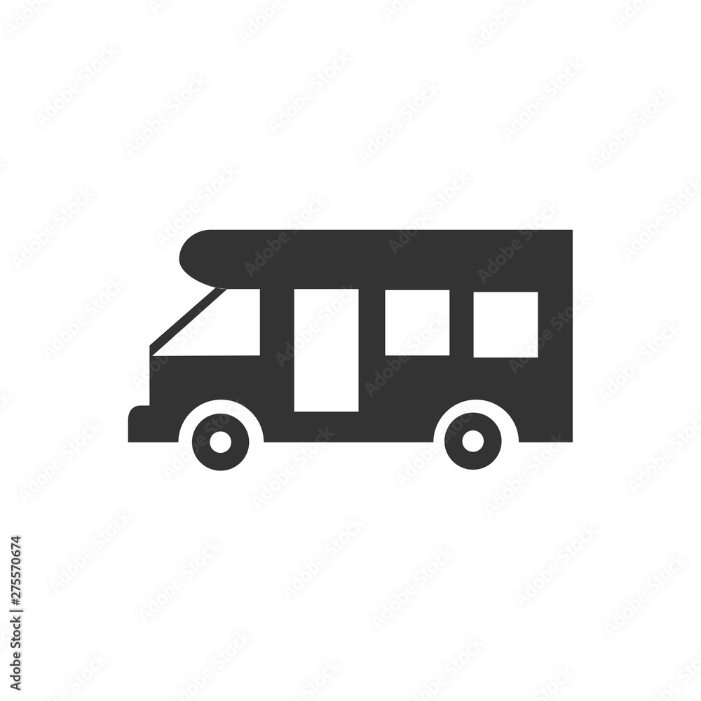 Poster car. monochrome icon template black color editable. car symbol vector sign isolated on white backgro