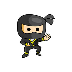 Fototapeta premium cute ninja mascot logo 