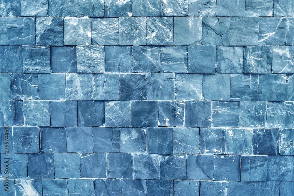 Poster Blue Brick Wallpaper Background.