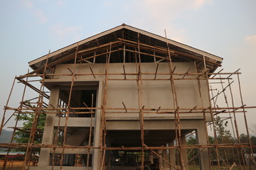 Construction and Roof in progress to new house