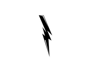 Lightning flash logo Black vector